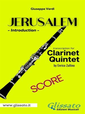 cover image of Jerusalem--Clarinet Quintet (score)